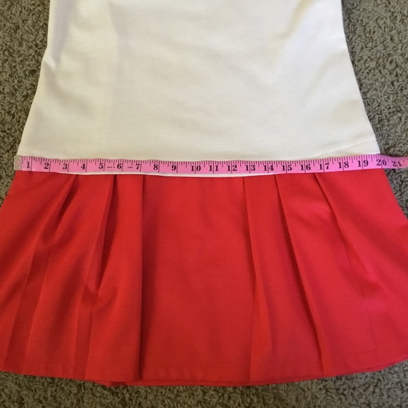 Vintage Women’s Sleeveless Orange & Beige Mod Drop-Waist Dress, Y2K does 1960’s - Picture 7 of 10